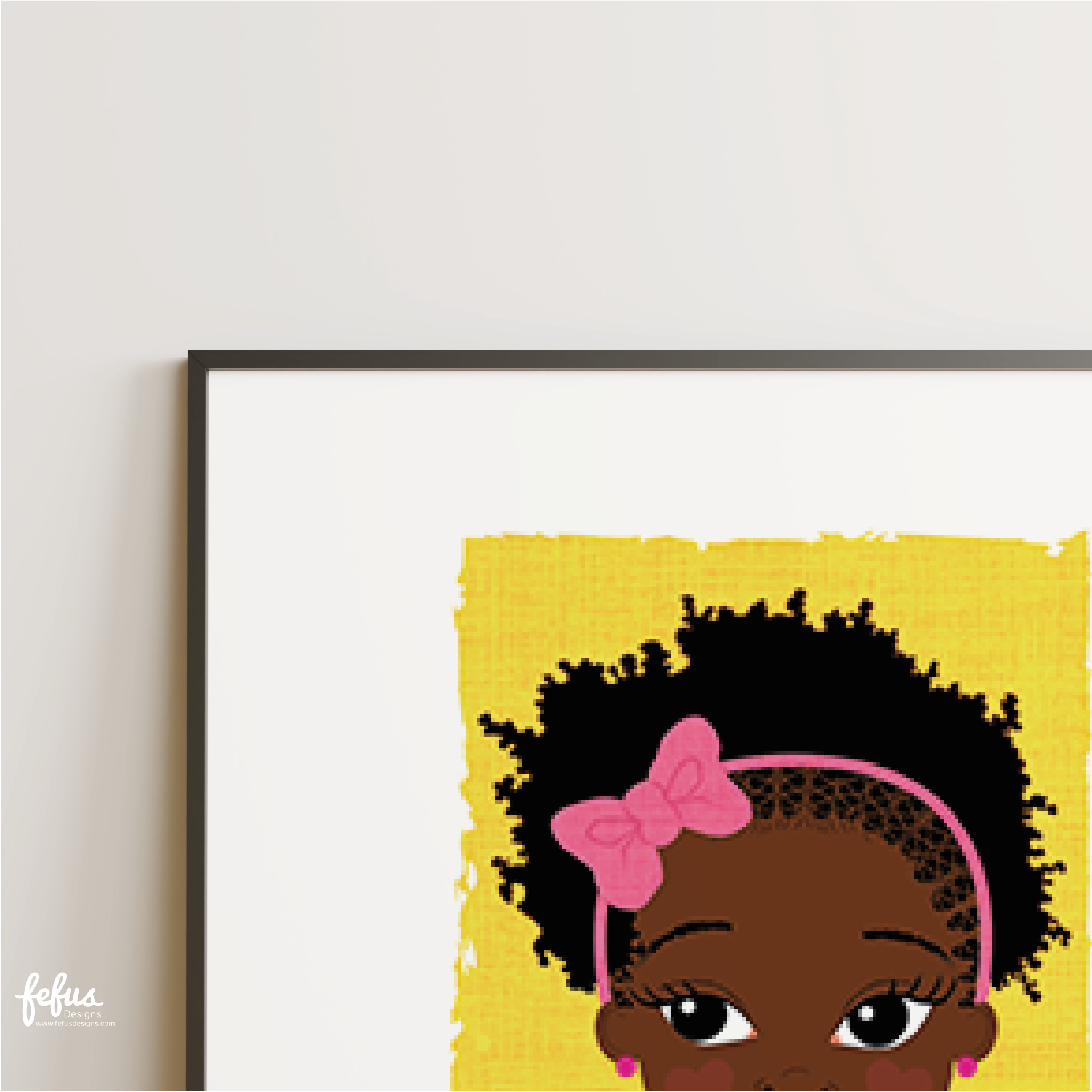 Celebrate Diversity and Boost Self-Esteem with "My Brown is Beautiful" Art Prints by Fefus Designs