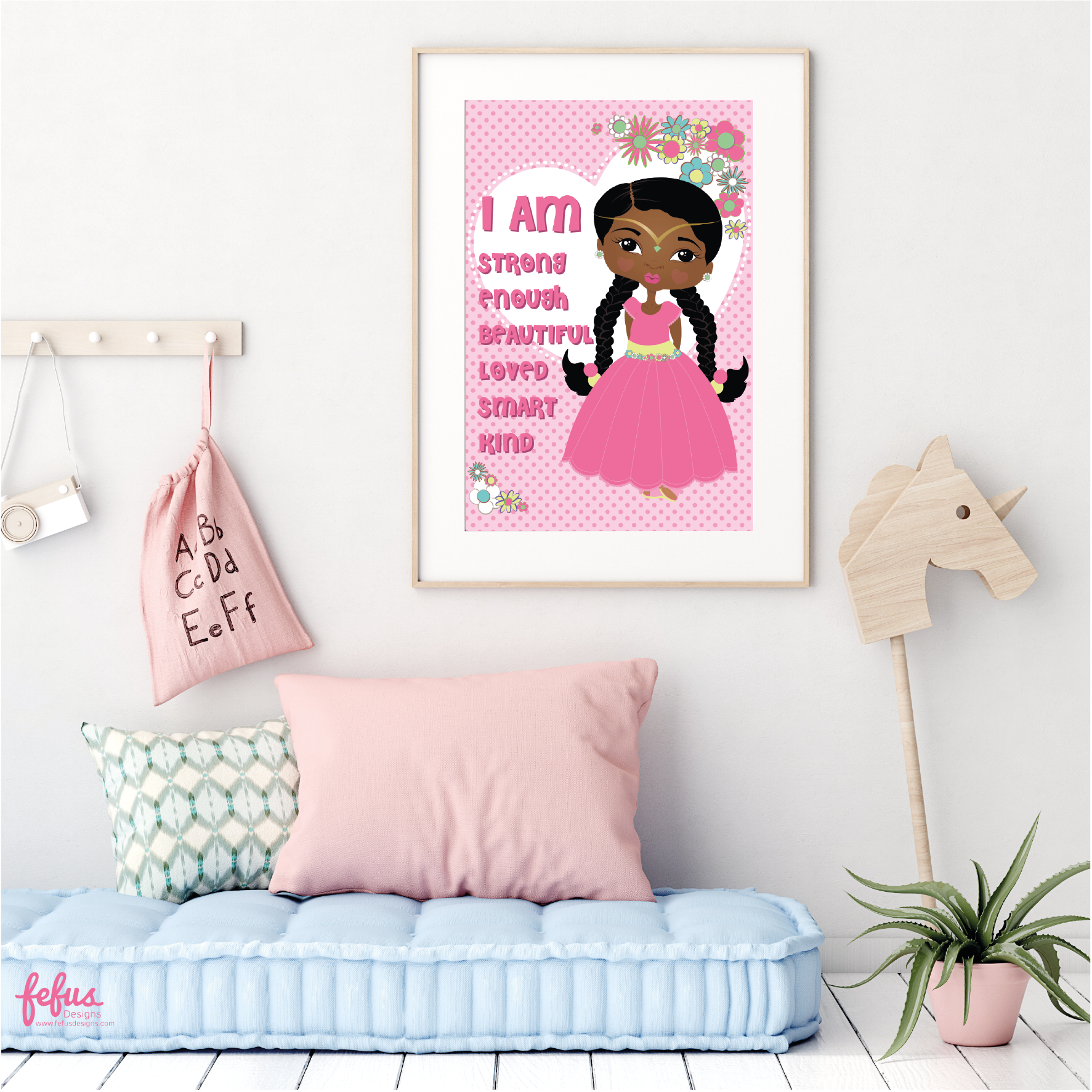 Alika - PRINCESS AFFIRMATION WALL ART | Fefus Designs