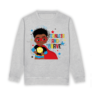 Elevate your little hero's style with our Black and Brown Boys Superhero Sweatshirt! Vibrant and exclusive, this statement piece celebrates diversity with hand-drawn artwork. Perfect for all occasions, this sweatshirt sparks creativity and confidence. Join the movement; order now and empower your little king to shine with pride! ππβ¨