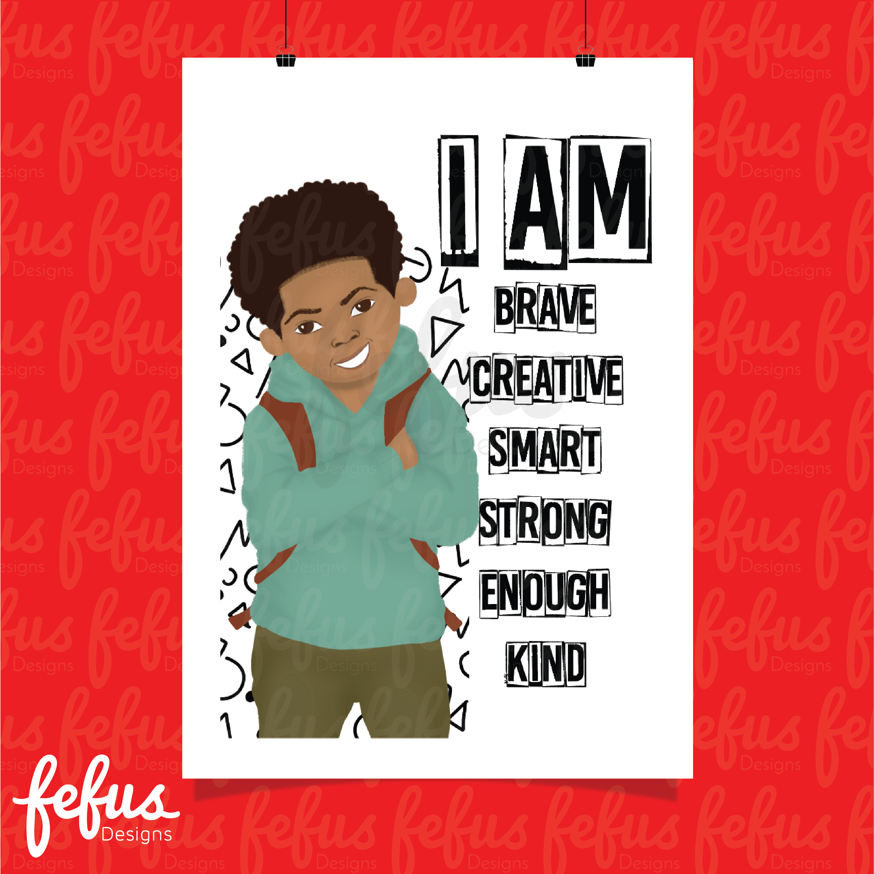 I AM AFFIRMATION WALL ART