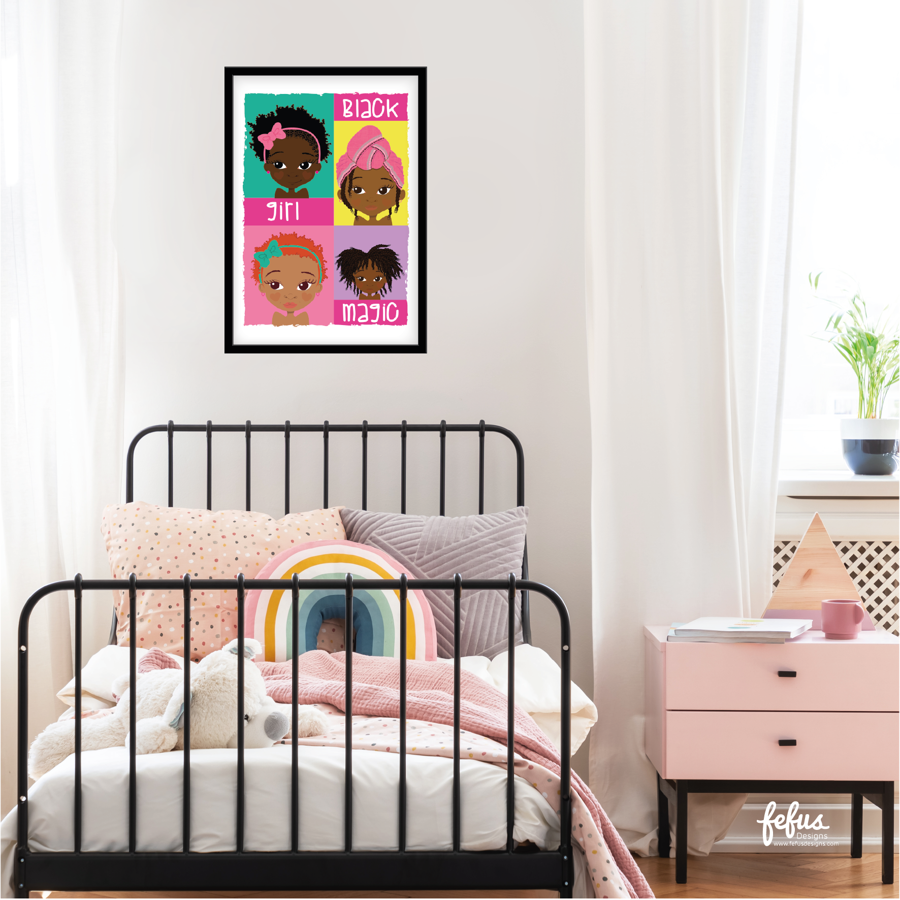 BLACK GIRL MAGIC WALL ART | Fefus Designs