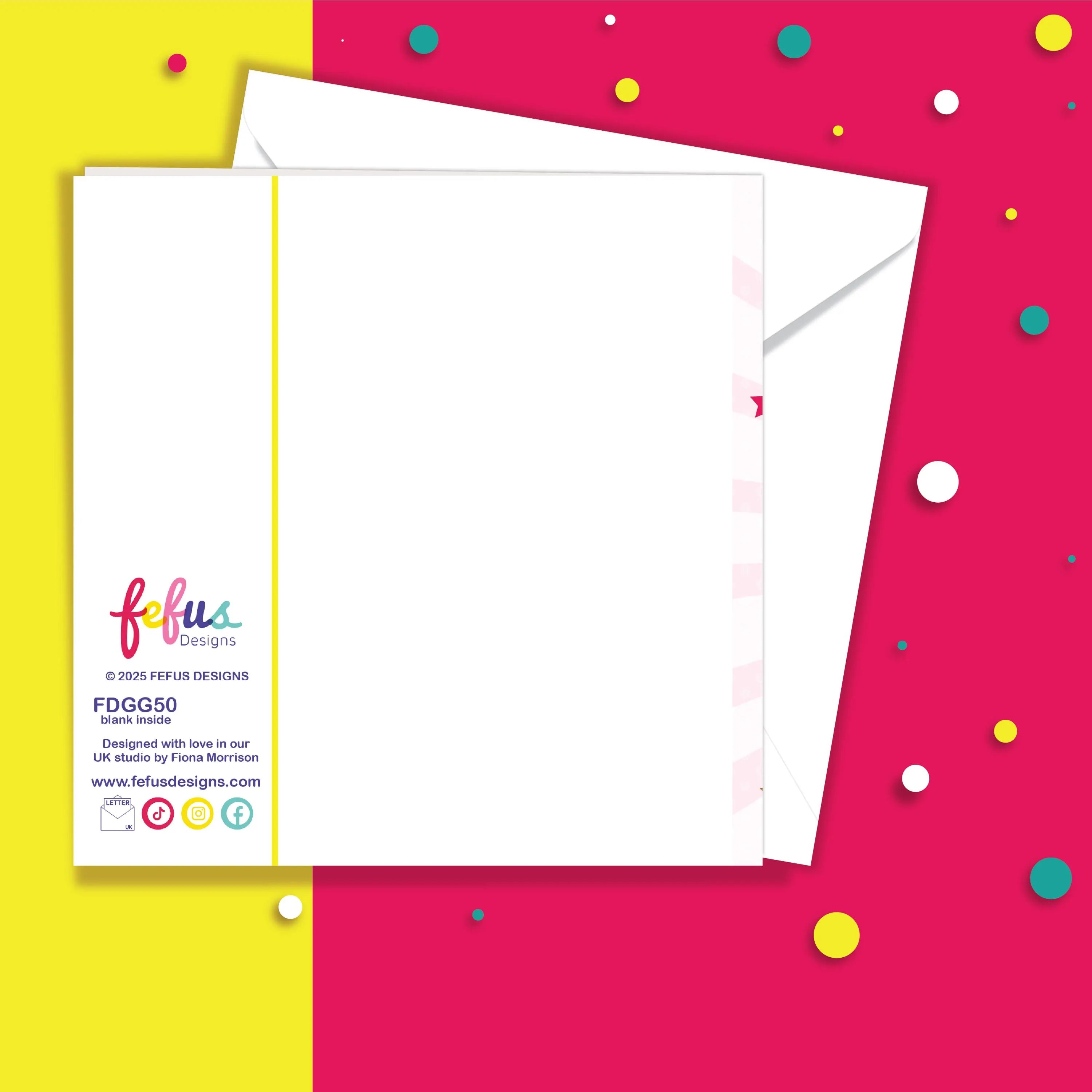 Sixth Birthday Mixed Race Girl Card – Six Today Brown Girl | Fefus Designs