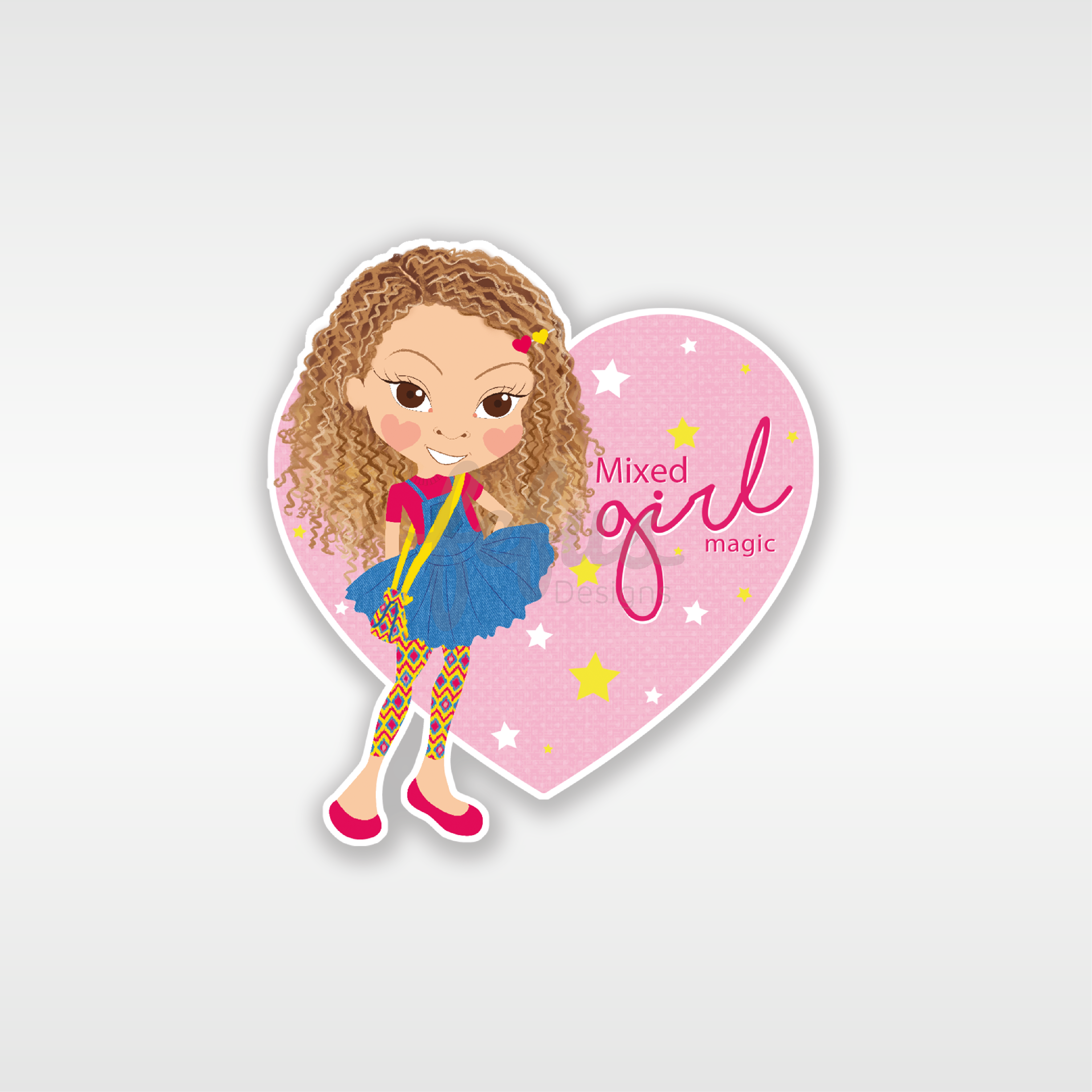 Georgia - Mixed Girl Magic - Individual Die Cut Sticker | Fefus Designs