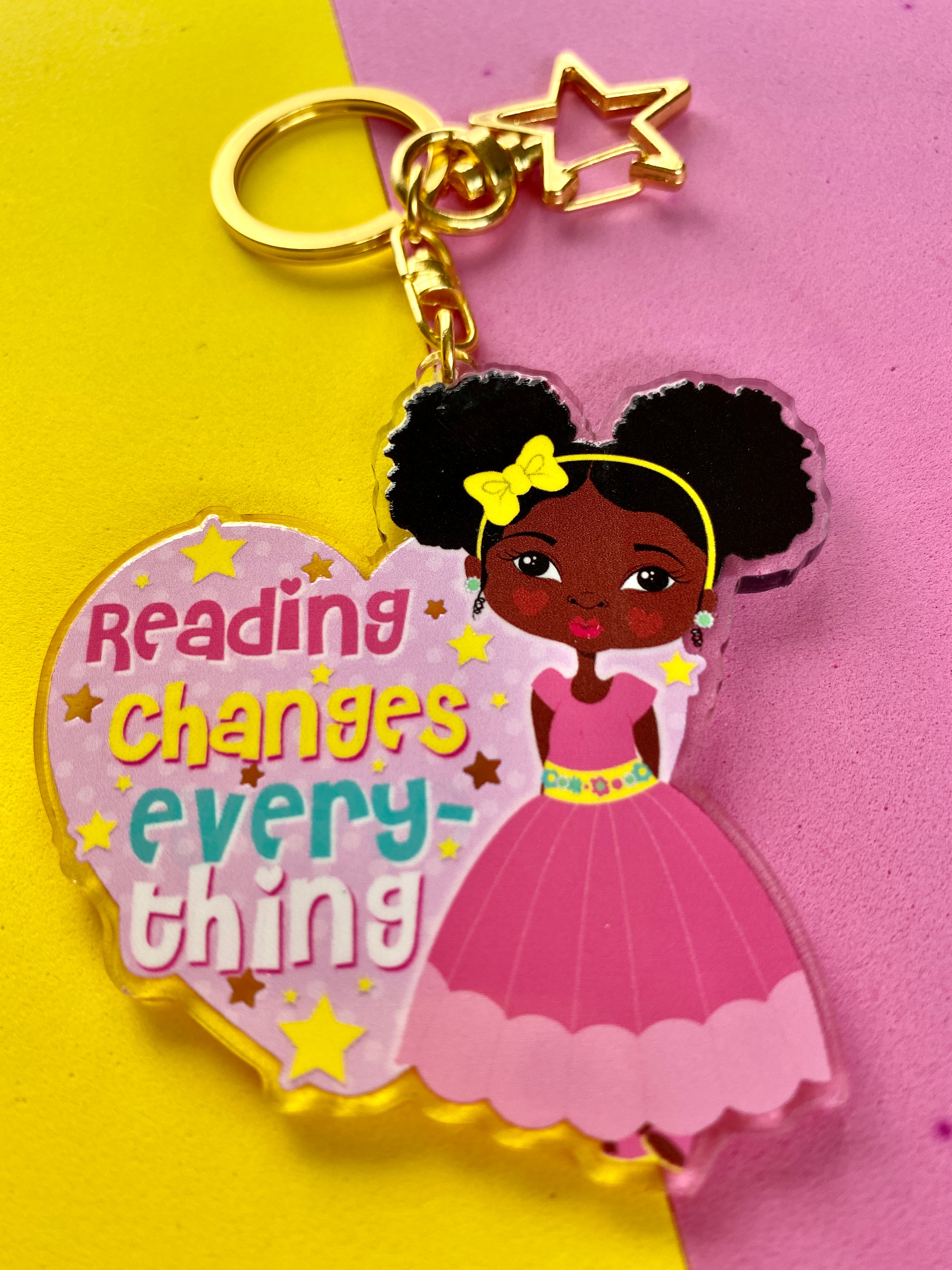 Reading Changes Everything Dk -  Keyring/ Bag Charm | Fefus Designs