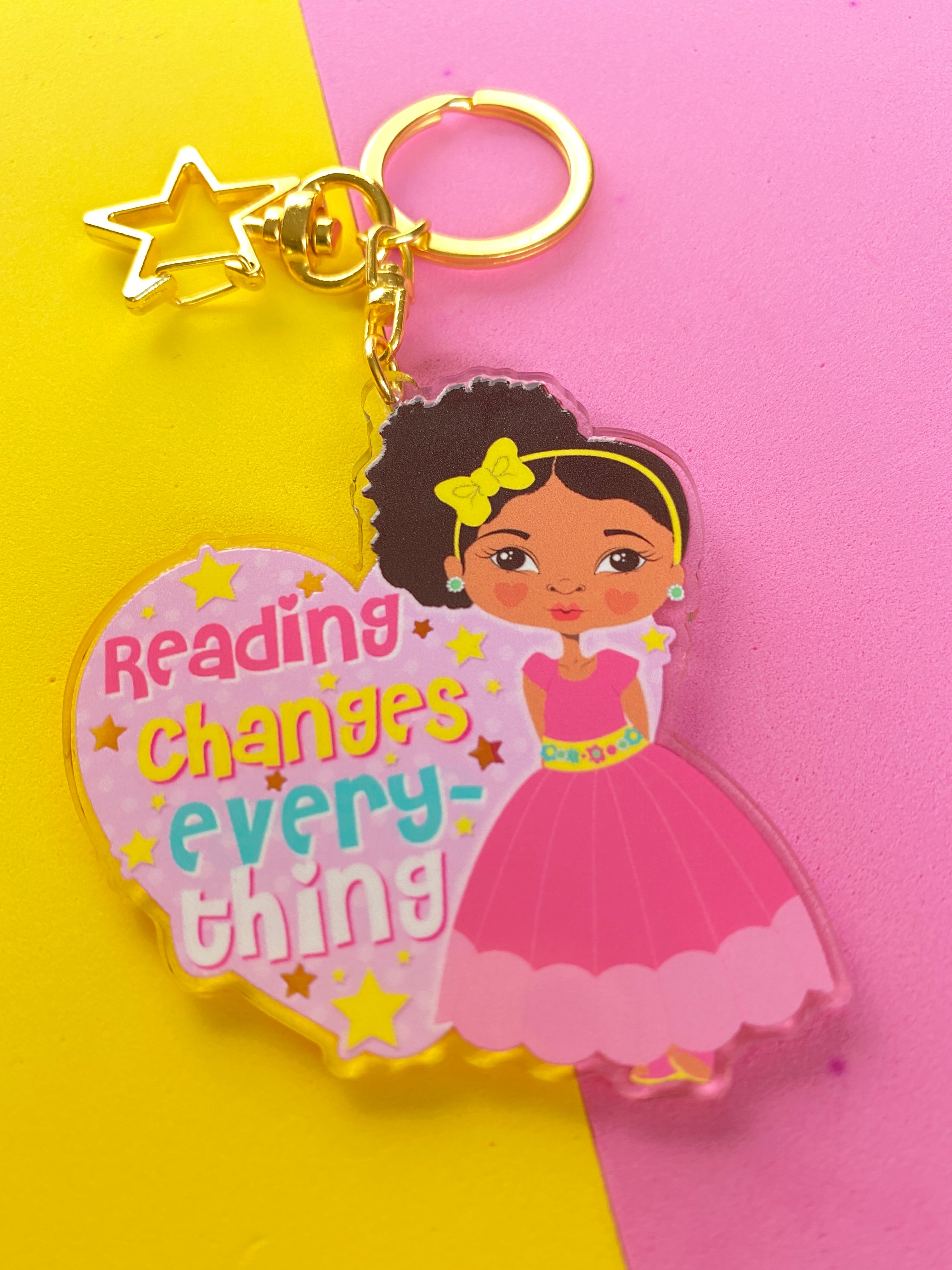 Reading Changes Everything Lg - Keyring/ Bag Charm | Fefus Designs
