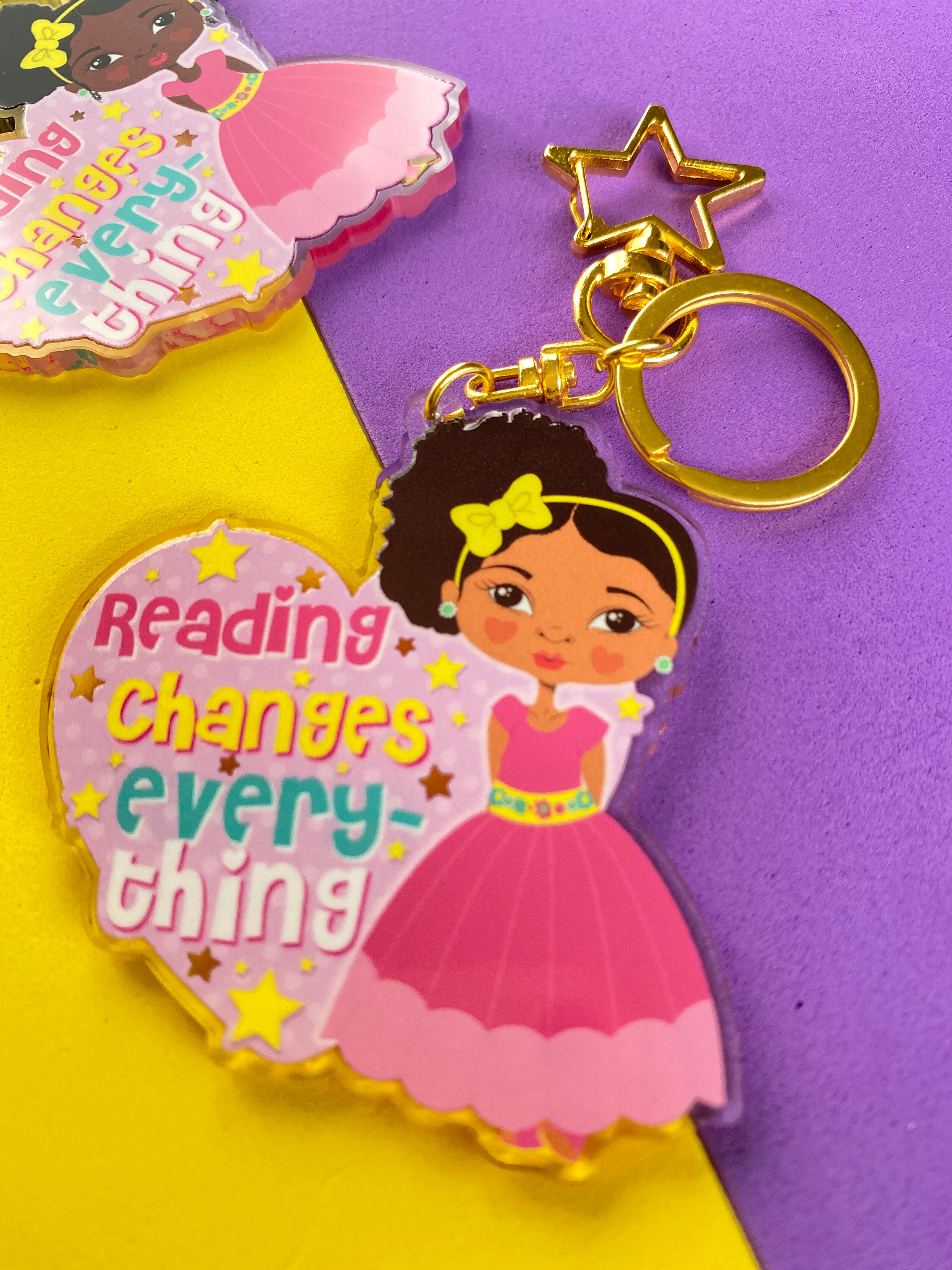 Reading Changes Everything Lg - Keyring/ Bag Charm | Fefus Designs