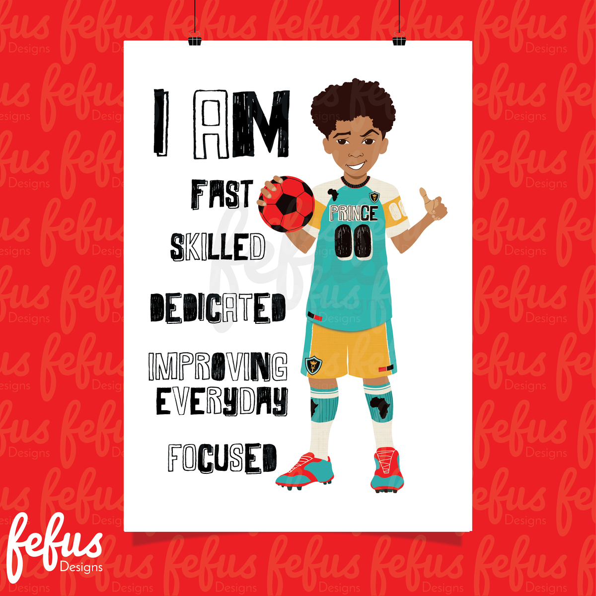 Khaleeq - Affirmation Football Wall Art