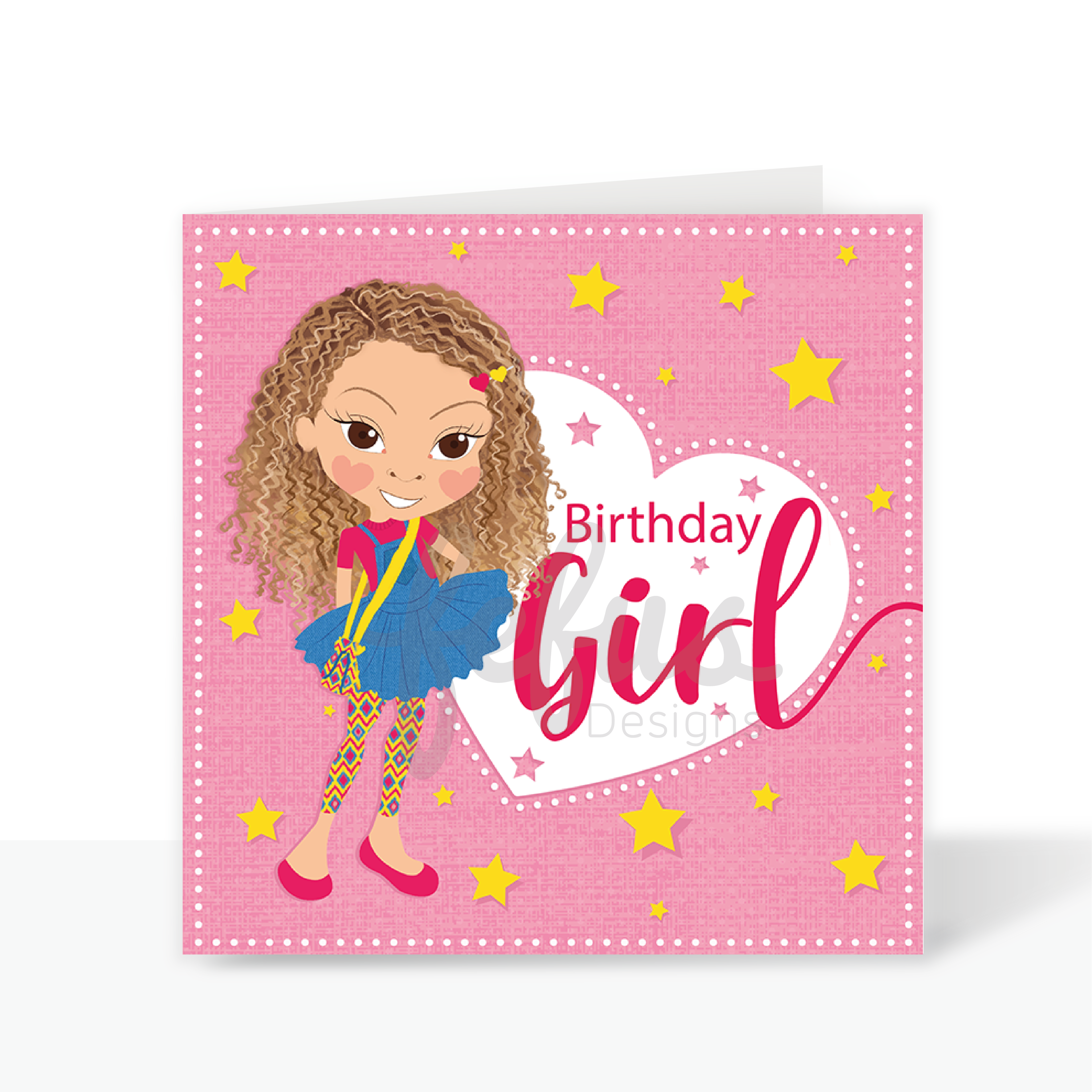 Georgia  - Mixed Girl Magic - Birthday Card by Fefus designs