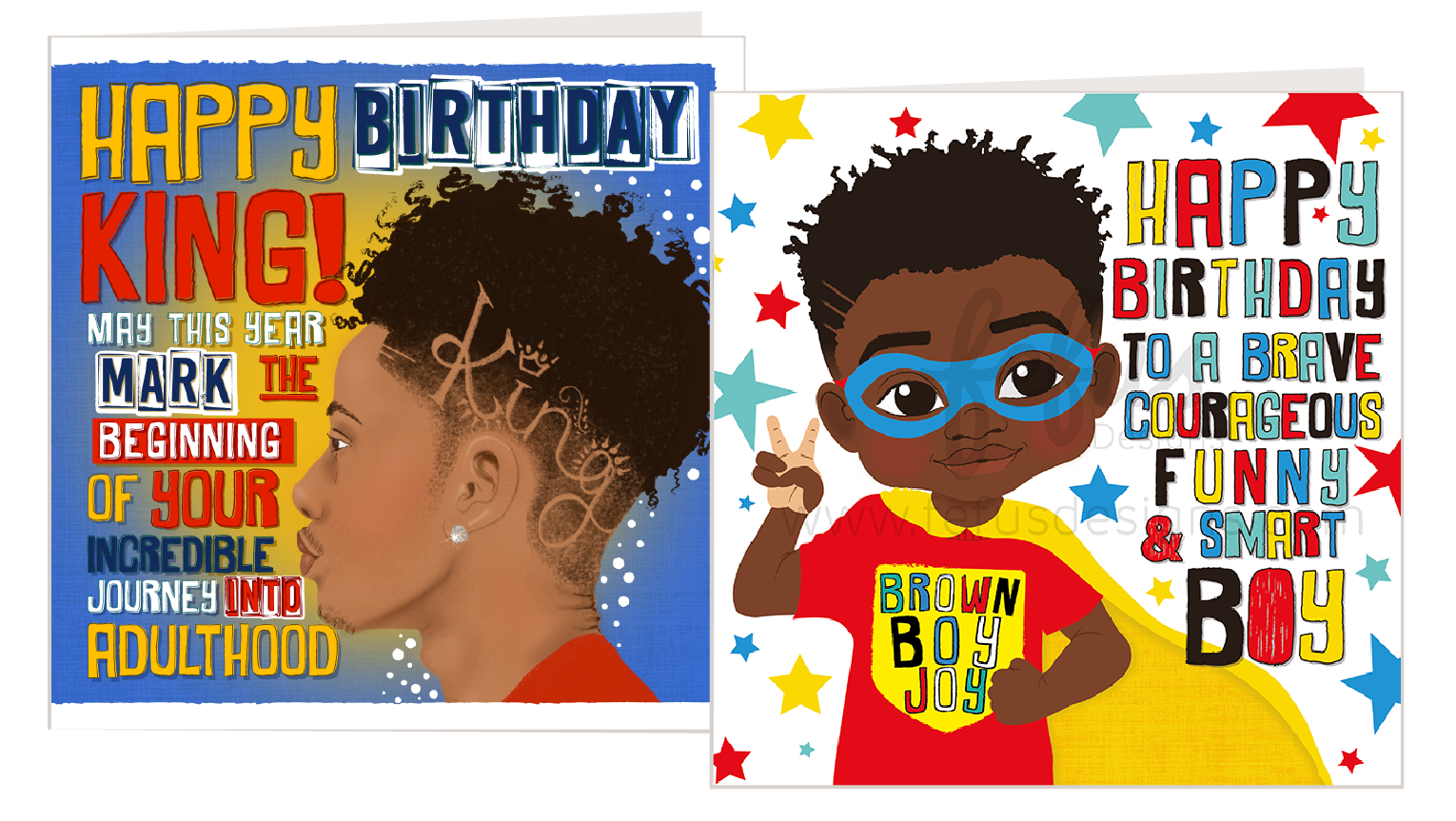 Birthday Cards for Black, Brown & Mixed-Heritage Boys