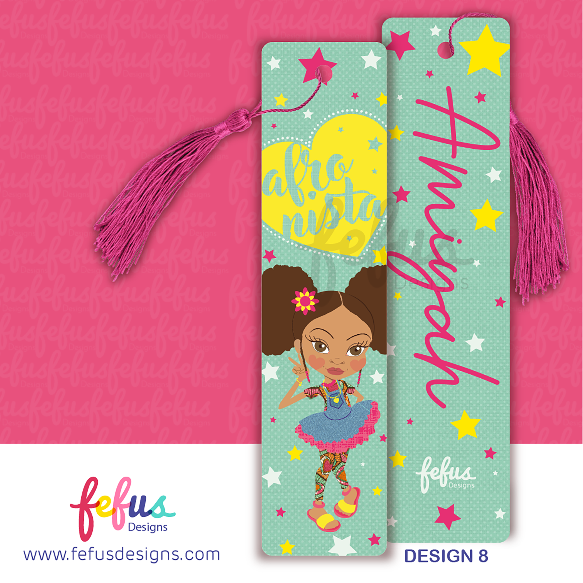 Personalised Girls Bookmark by Fefus Designs