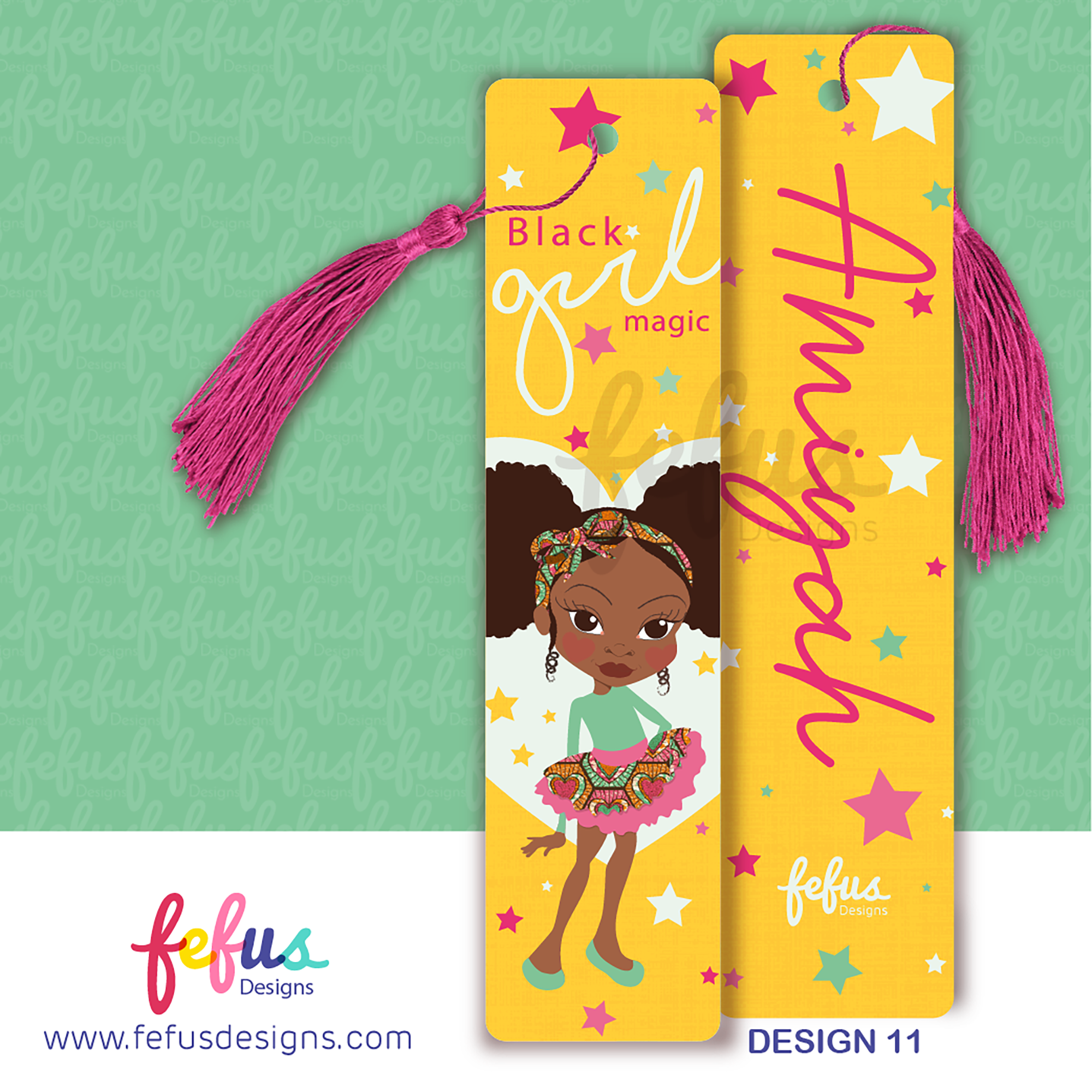 Personalised Girls Bookmark by Fefus Designs