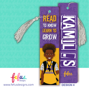 Personalised Boys Bookmark by Fefus Designs