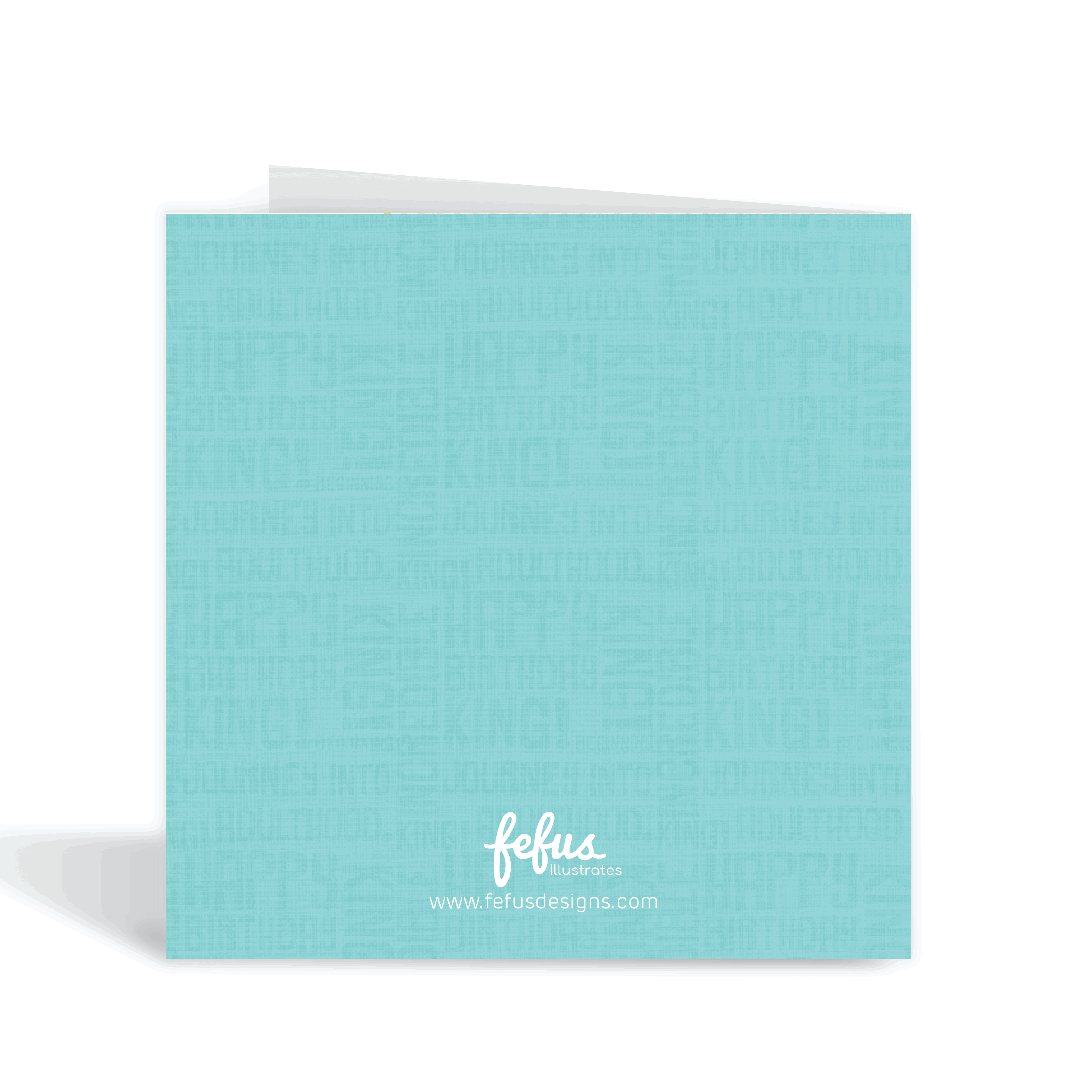 Happy Birthday King Card, Black / Brown Tween & Teen Boy by Fefus designs