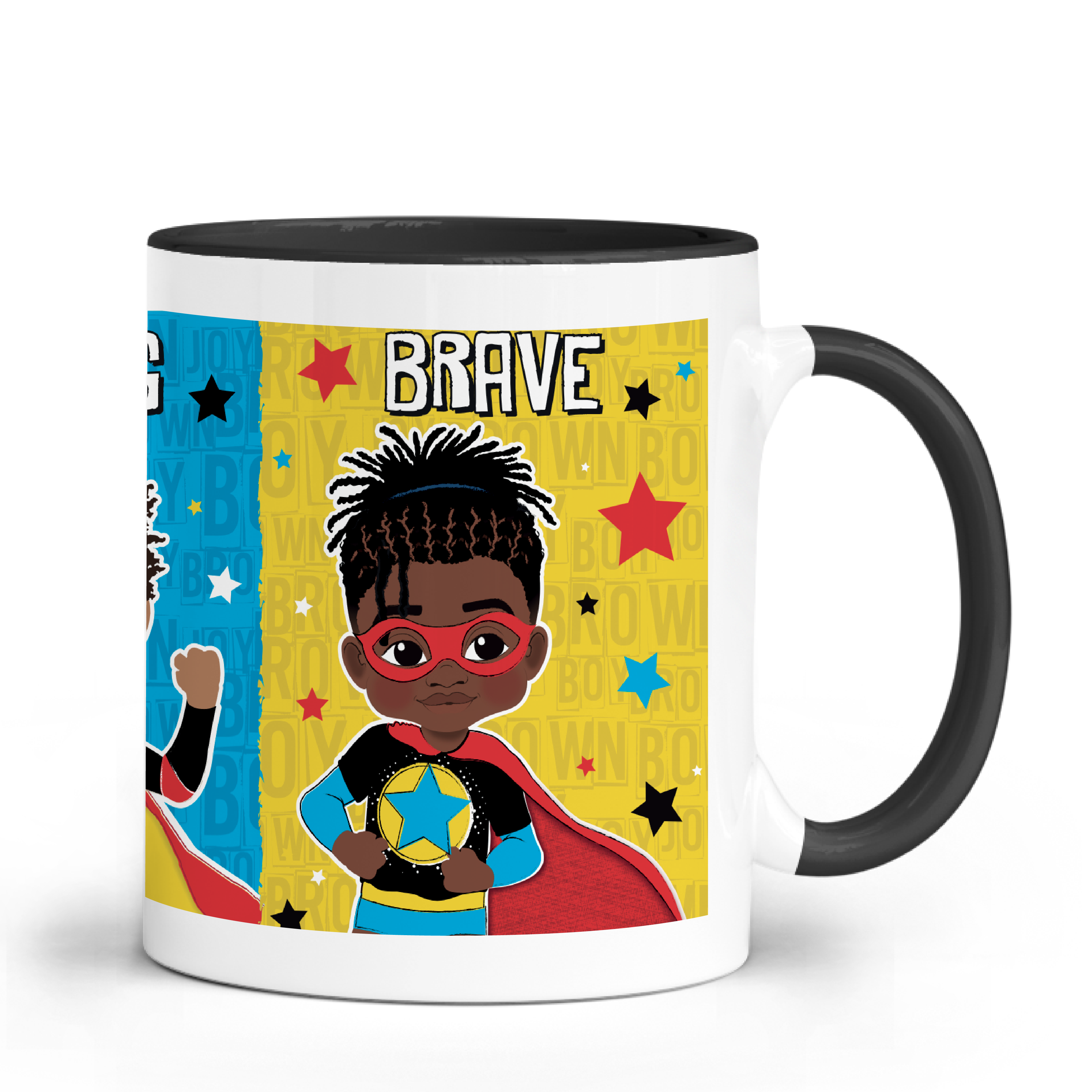 Melanin Boy Magic Mug | Superhero Gift for Boys | Unique Birthday & Christmas Gift | Fefus Designs