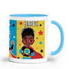 Melanin Boy Magic Mug | Superhero Gift for Boys | Unique Birthday & Christmas Gift | Fefus Designs