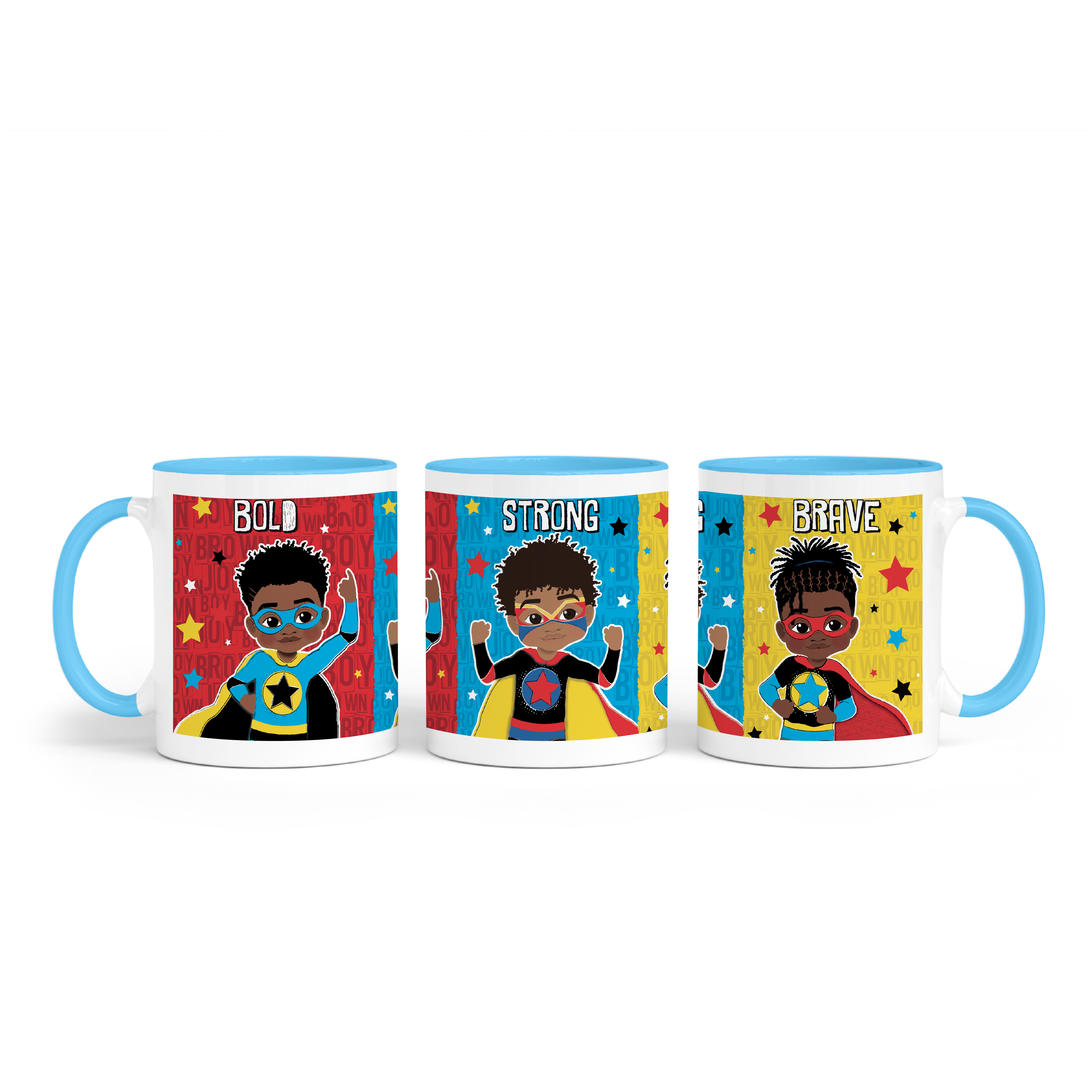 Melanin Boy Magic Mug | Superhero Gift for Boys | Unique Birthday & Christmas Gift | Fefus Designs