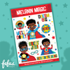 Melanin Magic Black Superhero Die-Cut Sticker Sheet | Fefus Designs