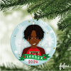 Personalised 2023 Black Boy Joy  Christmas Bauble | Fefus Designs