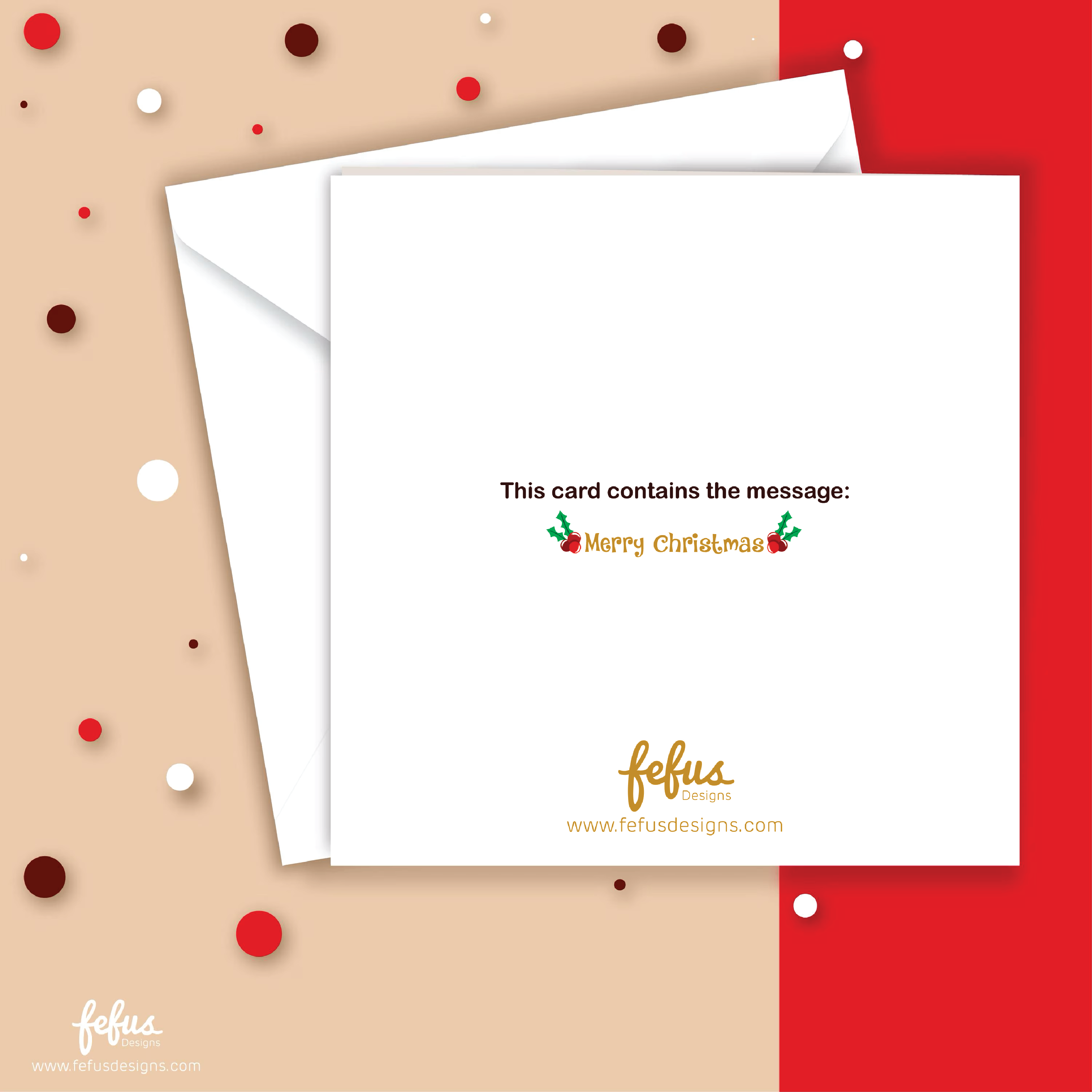 Black Santa Joy Christmas Card – Diverse Inclusive Holiday Greeting | Fefus Designs