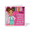 Mixed Race Girl 8th Birthday Card – Eight Today Affirmation | Fefus Designs