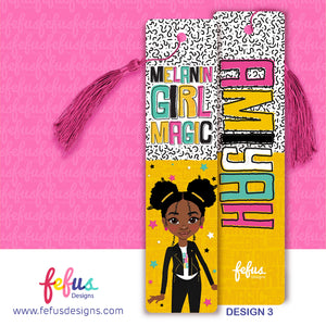 Empower Young Readers with Personalised Girls Bookmark | Diverse Books | Black Girl Magic | Bookish Gift | Metal Bookmark for Bookworms