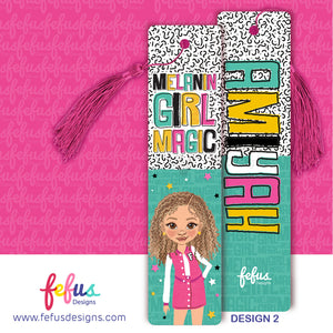 Empower Young Readers with Personalised Girls Bookmark | Diverse Books | Black Girl Magic | Bookish Gift | Metal Bookmark for Bookworms