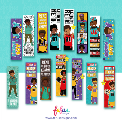 Jamir - Read To Know - Black Boys Bookmarks | Fefus designs