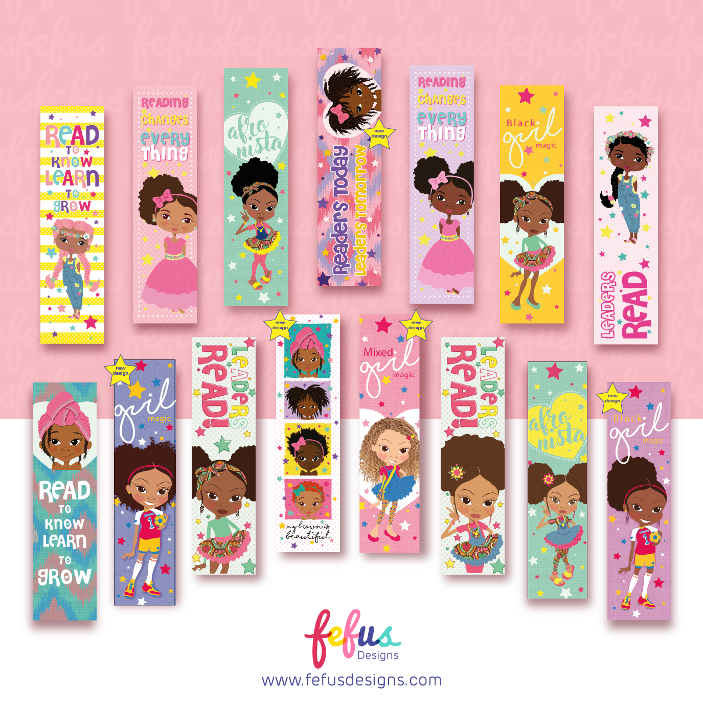 Yiesha - Leader Read - Black Girls Bookmarks | Fefus designs