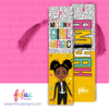 Girls Personalised Melanin Magic Bookmark yellow | Fefus designs