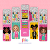 Girls Personalised Melanin Magic Bookmark Pink | Fefus designs