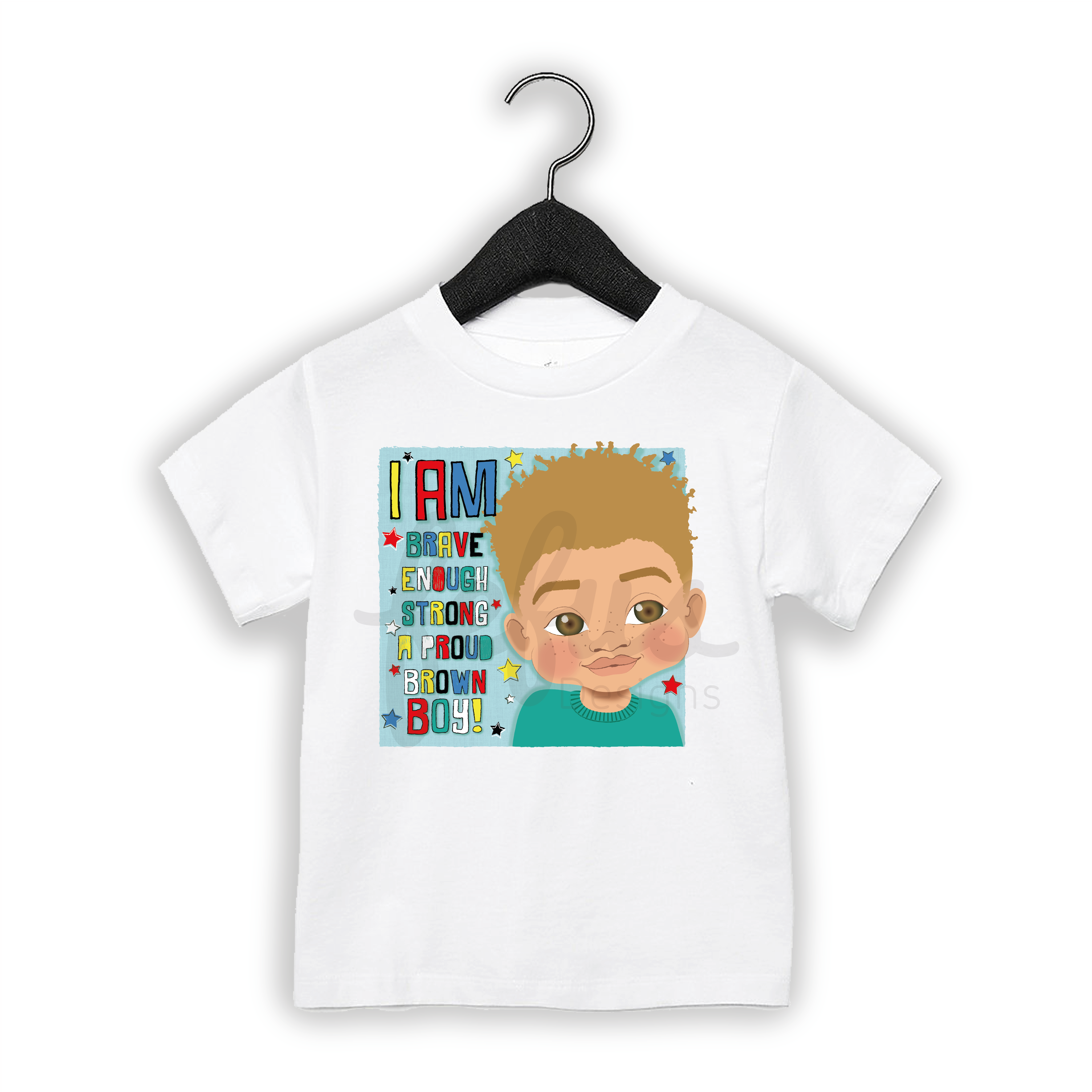 **NEW* Mixed Race Boy Affirmation T-shirt - FDB36 | Fefus Designs