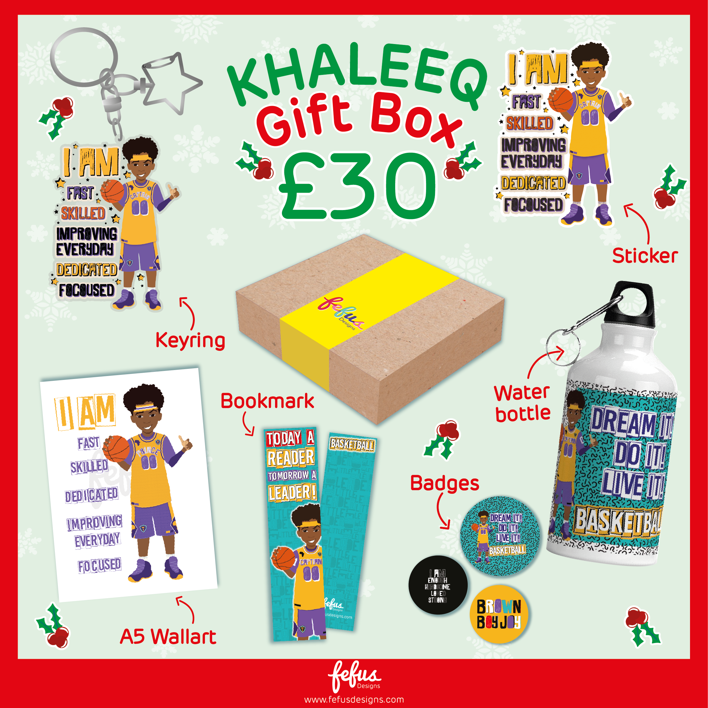 Khaleeq - Christmas box | Fefus Designs