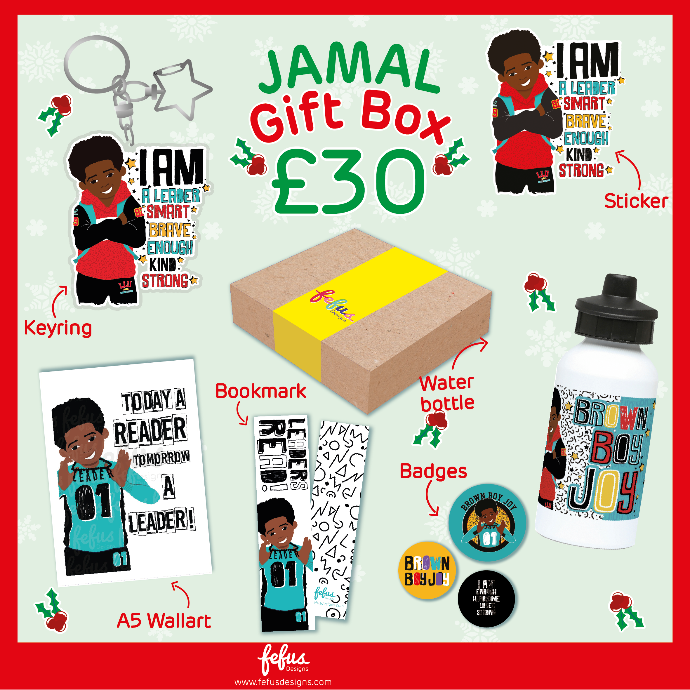 Jamal - Christmas box | Fefus Designs