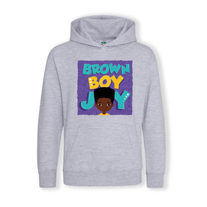 Ekon - BROWN BOY JOY SQ HOODIE | Fefus Designs