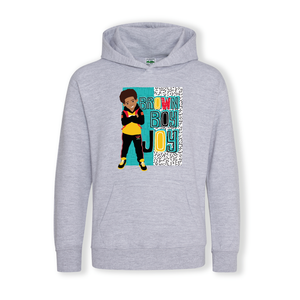 Niles - VARSITY BROWN BOY JOY HOODIE | Fefus Designs