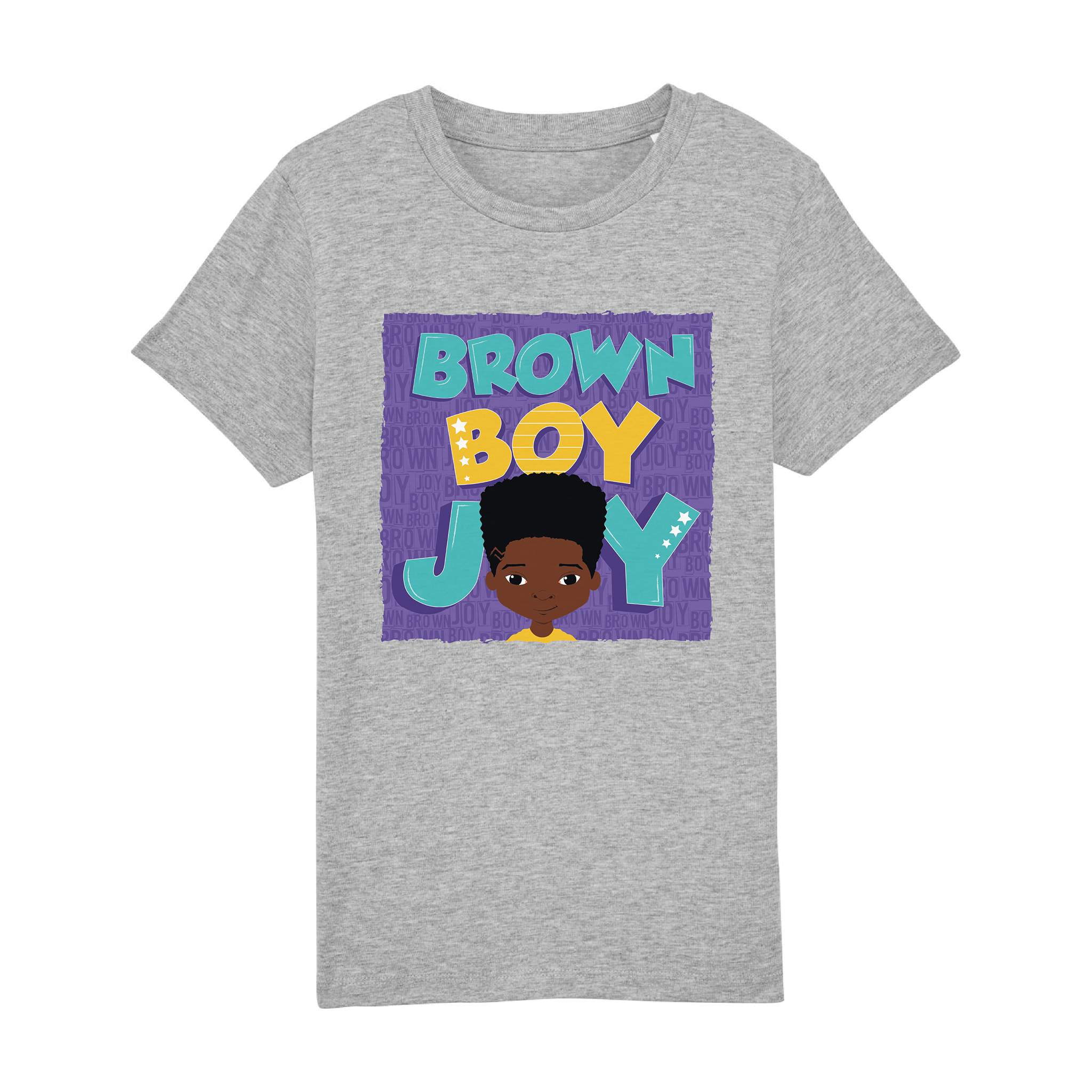Ekon - Brown Boy Joy Purple Tee | Fefus Designs