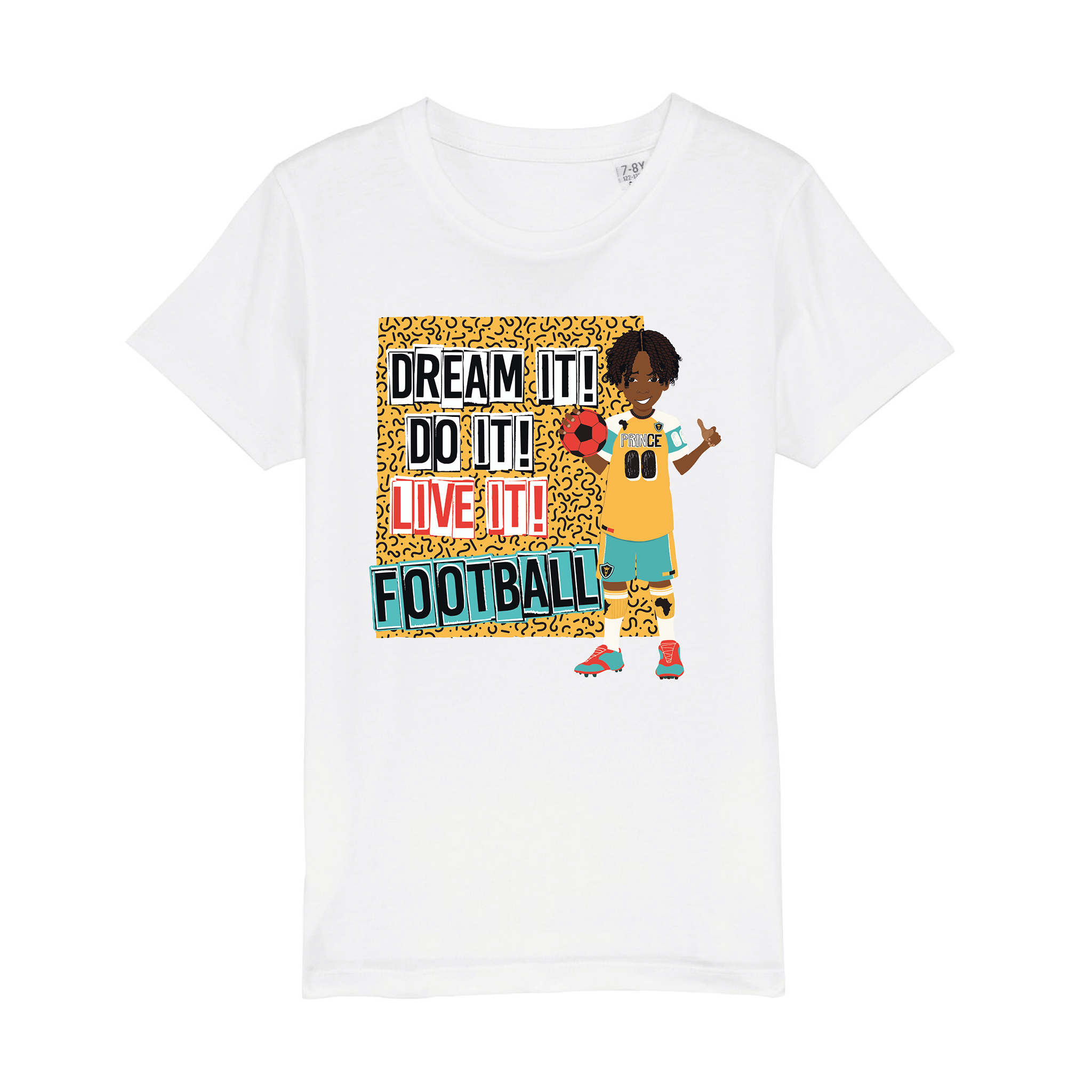 Kyrese - Footballer Boys T-shirt | Fefus Designs