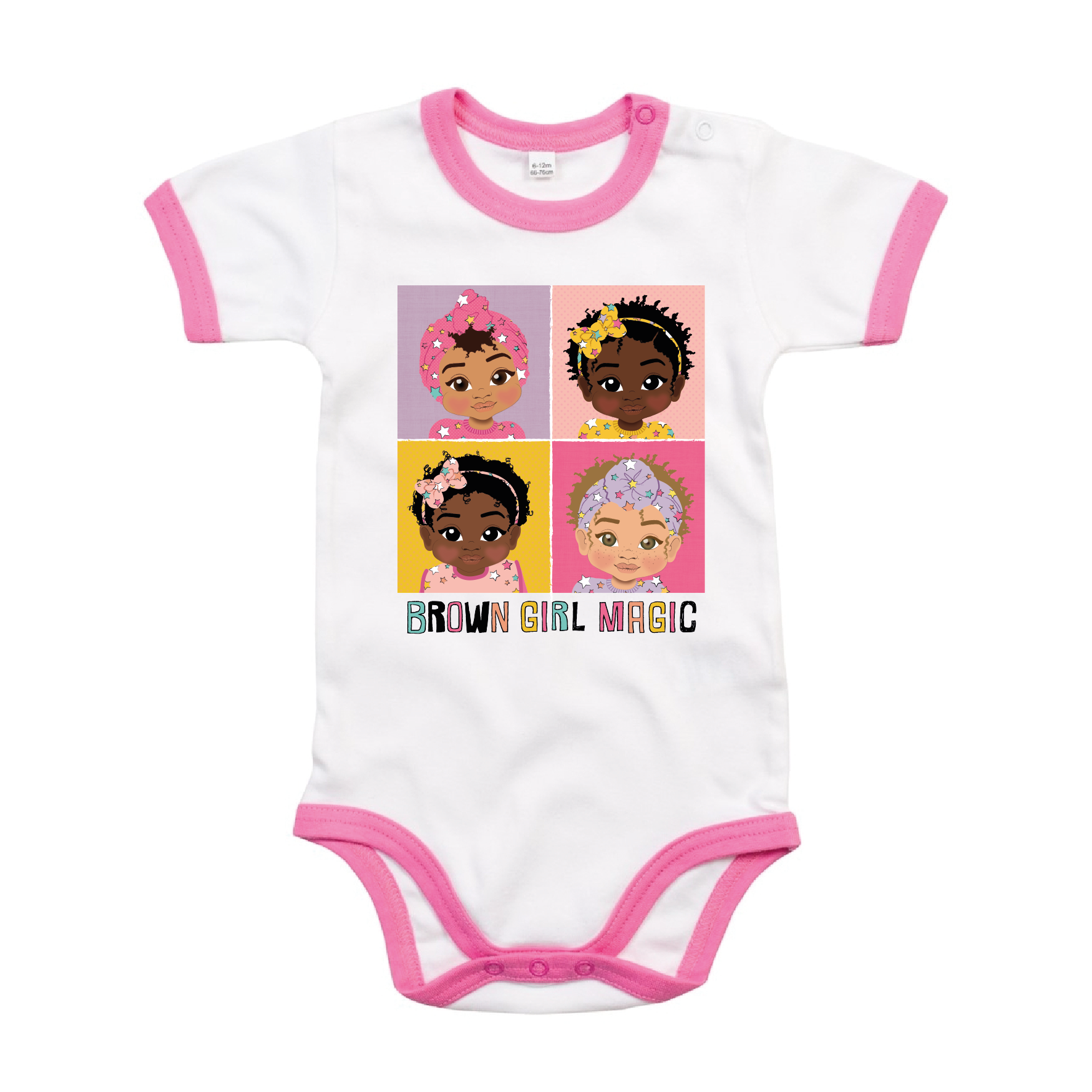 **NEW* Four Brown Baby Girls - 2 tone Bodysuit - FDG30 | Fefus Designs