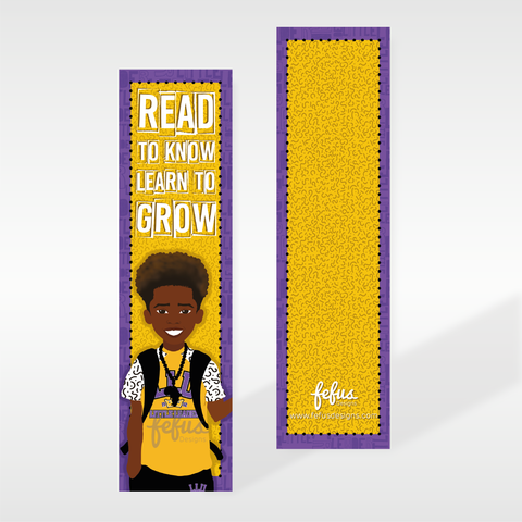 Jamir - Read To Know - Black Boys Bookmarks | Fefus designs