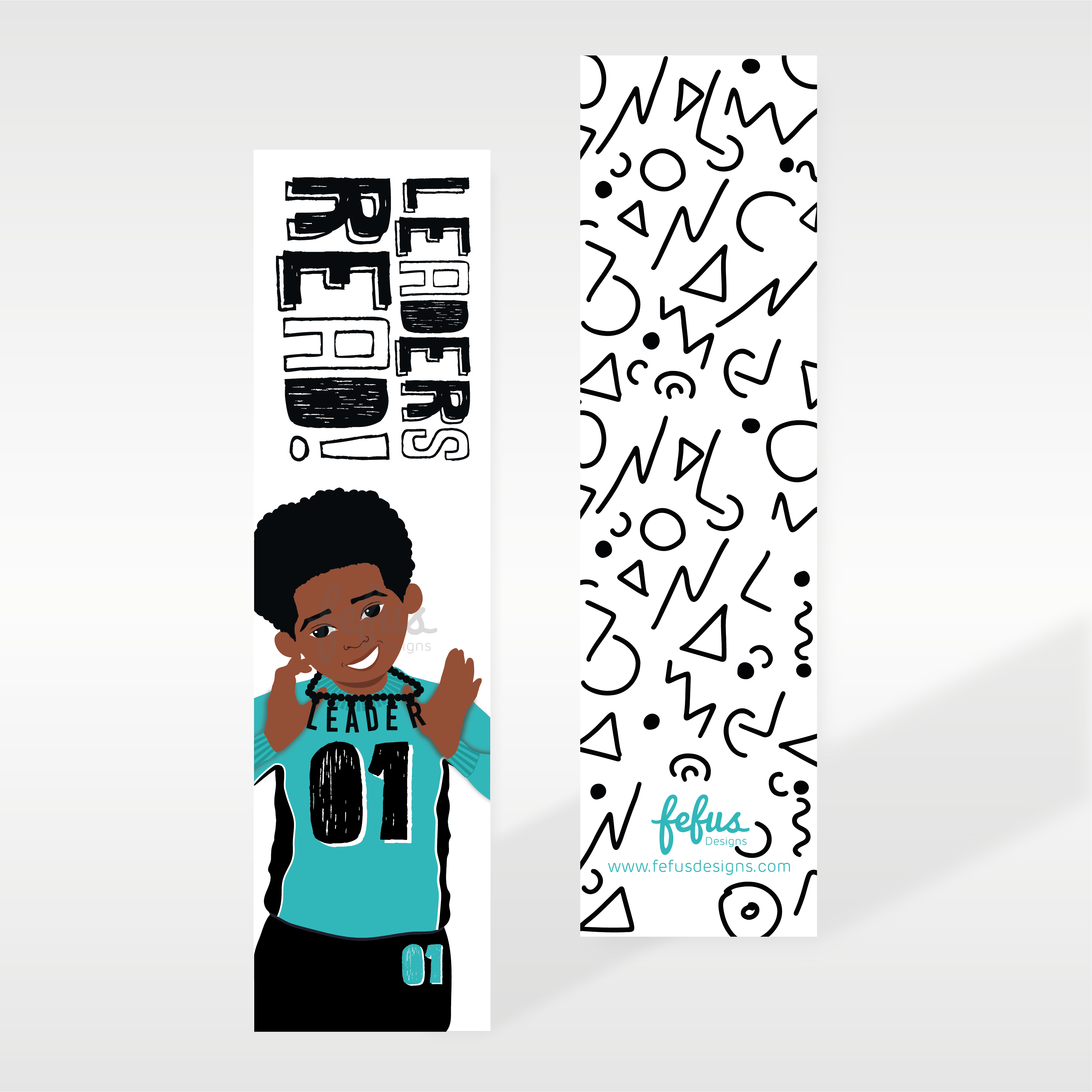 Jamal - Leaders Read - Black Boys Bookmarks | Fefus designs