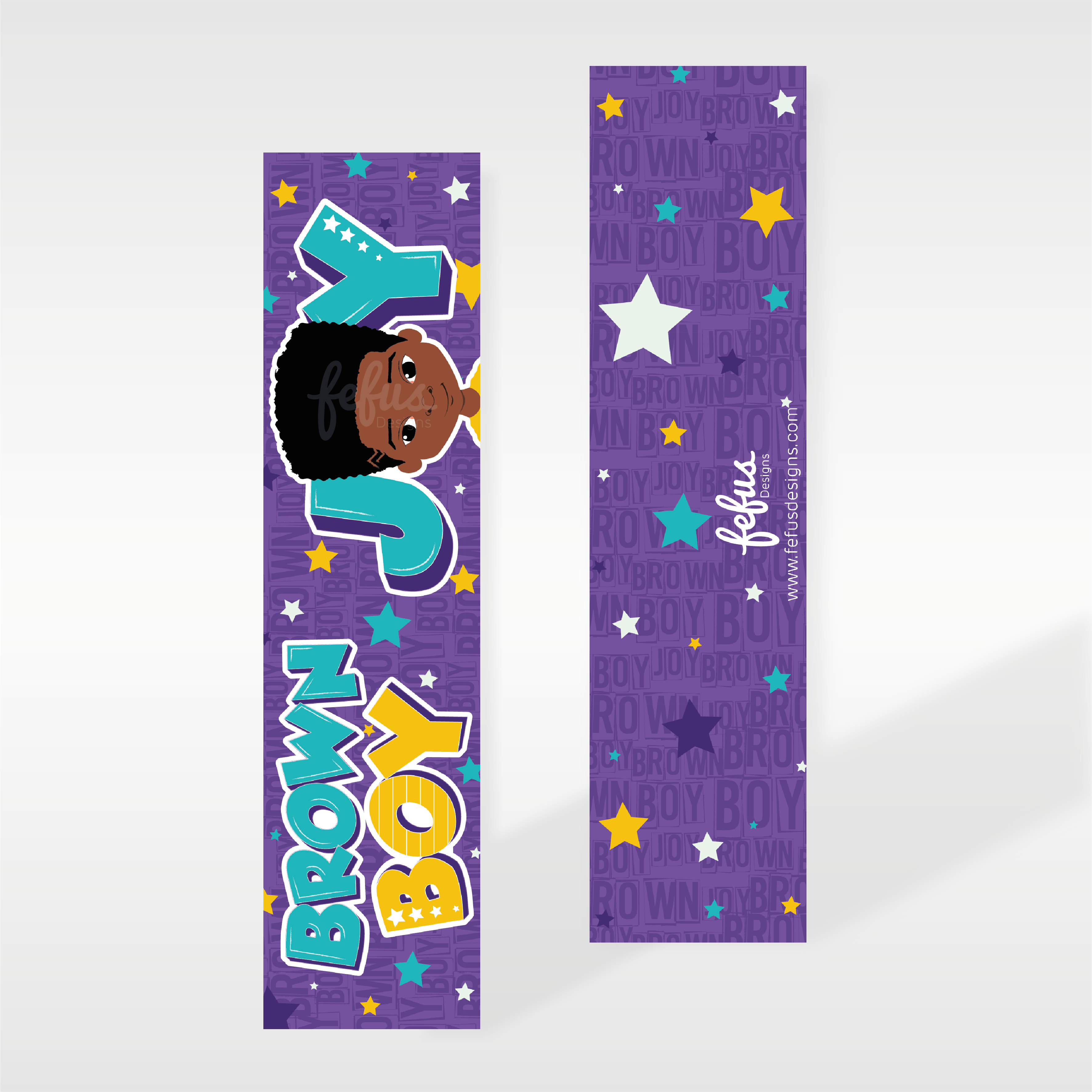 Ekon - Brown Boy Joy - Black Boys Bookmarks | Fefus designs