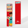 Khaleeq - Football Today A Reader - Black Boys Bookmarks | Fefus designs