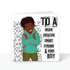 Load image into Gallery viewer, Jamal - TO A.... BOY - Black Childrens Greetings Card | Fefus designs