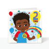 Load image into Gallery viewer, Second Birthday - Black Boys Birthday Card | Fefus designs