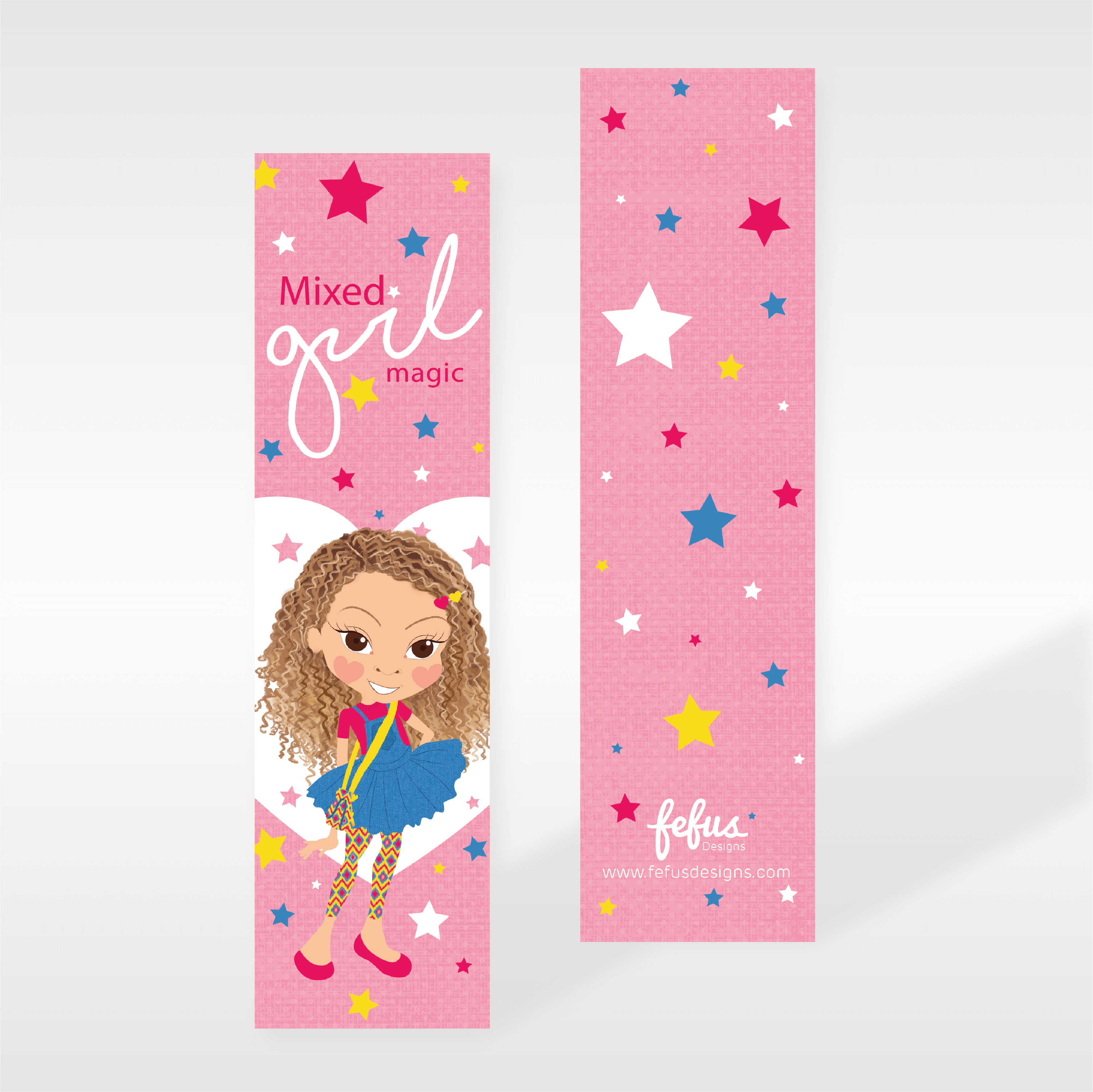 Georgie - Mixed Girl Magic - Black Girls Bookmarks | Fefus designs