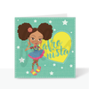 Load image into Gallery viewer, Yasmin - Afronista Tween V2 - Mixed Race Greetings Card | Fefus designs