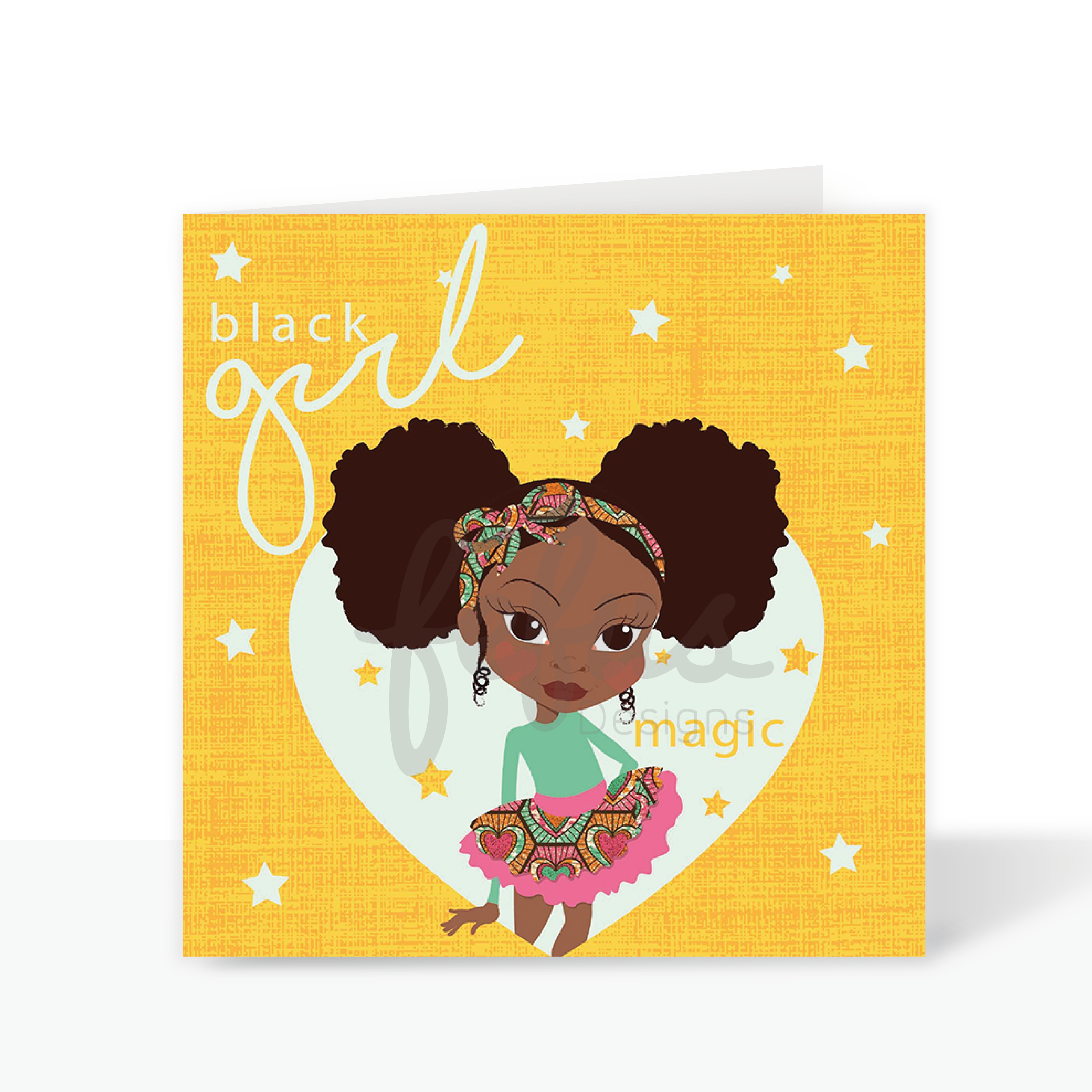 Deja - Black Girl Magic Greetings Card | Fefus designs