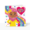 Muslim Mixed Race Princess - Black Girls Birthday Card | Fefus designs