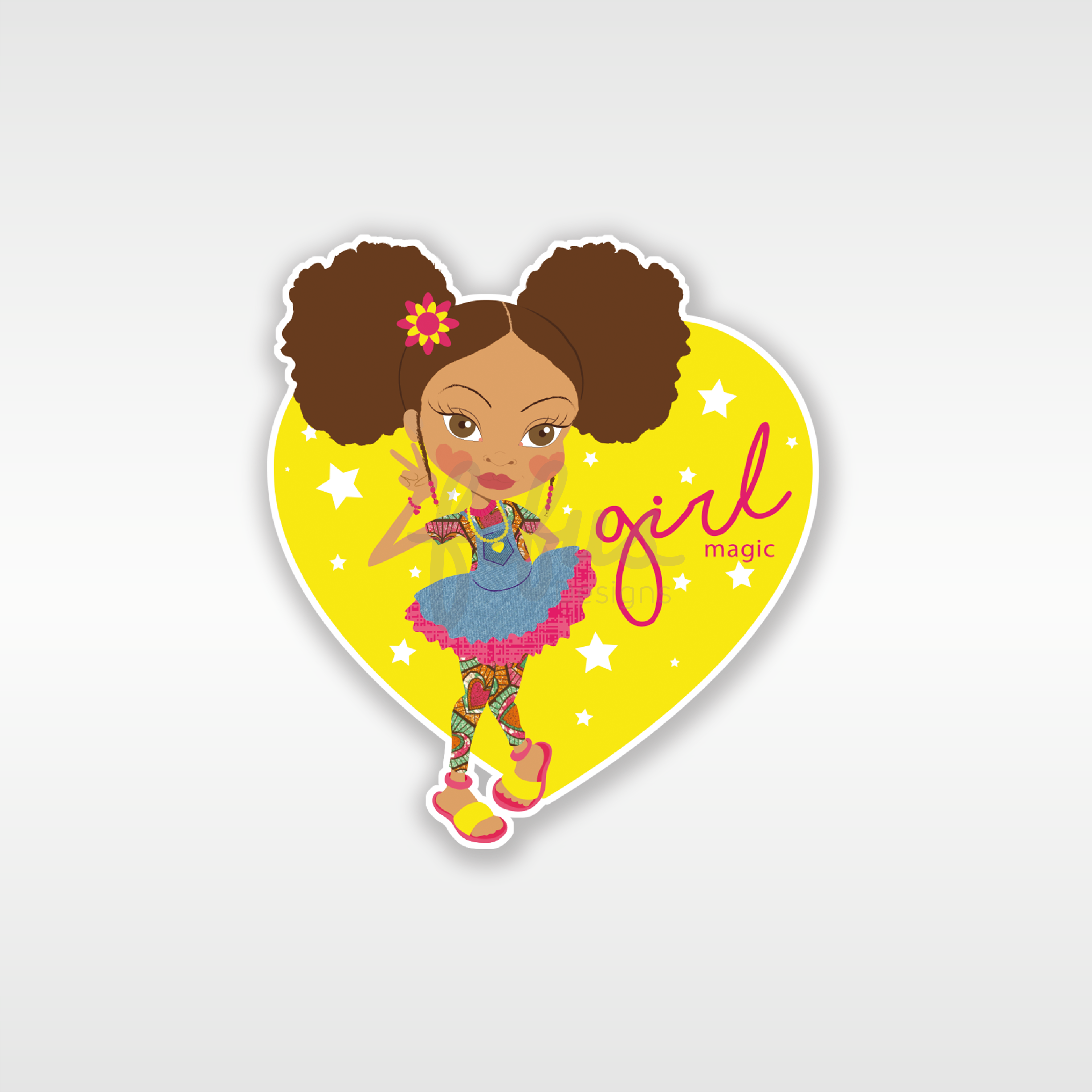 Yasmin - Girl Magic Individual Die Cut Sticker | Fefus Designs