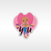 BE YOU Pinky Girl Individual Die Cut Sticker | Fefus Designs